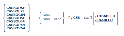 Casso command syntax.