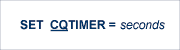 Entire Net-Work SET CQTIMER Command Syntax