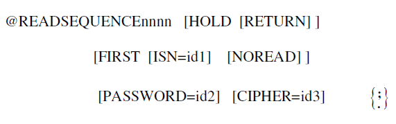 syntax of read sequence