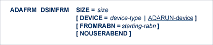 DSIMFRM Syntax