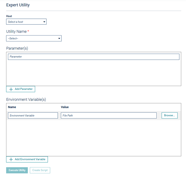 Screenshot: Expert Utility dialog