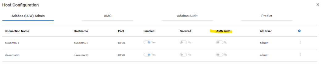 Host Configuration - AMN Auth Check Box 