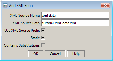 Illustration showing how to define a new data source