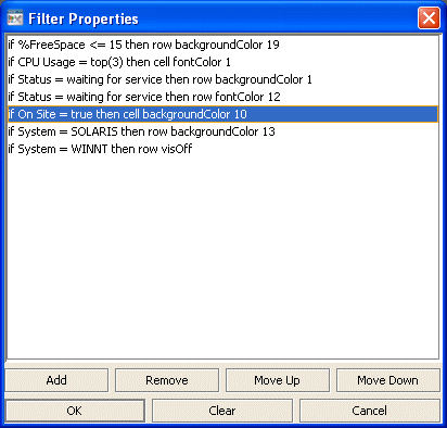 Illustration showing the Filter Properties dialog