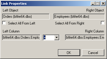 The Link Properties dialog box contains interface that allows you to change link properties.