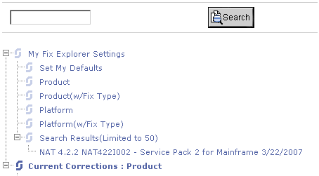 Search with correction ID
