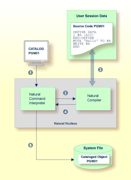 Natural Compiler Process using Natural Command Interpreter