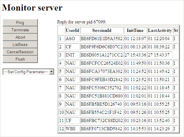 Monitor server NDVDEVxxx