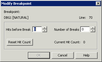 Modify breakpoint