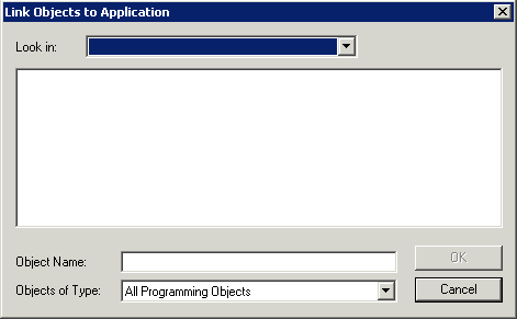 Link objects to application