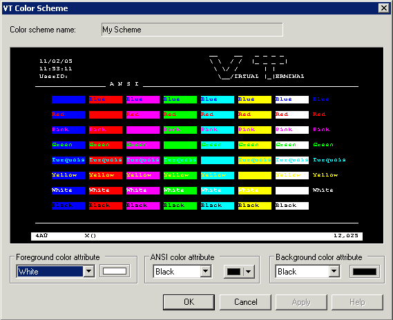 VT color scheme