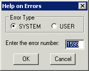 Help on Errors