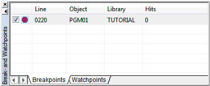 Breakpoints and watchpoints