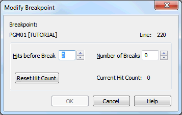 Modify breakpoint