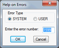 Help on errors