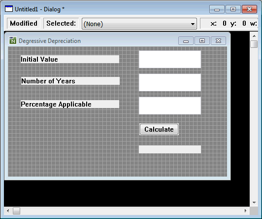 Dialog with named controls