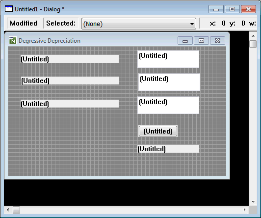 Dialog with untitled controls
