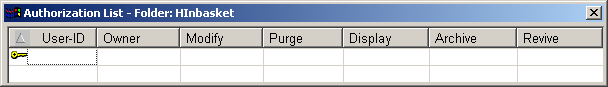 Authorization List - Folder