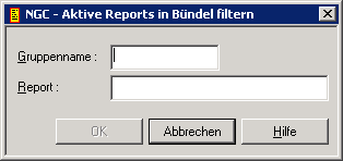 Aktive Reports im Bündel filtern