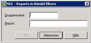 Reports in Bündel filtern