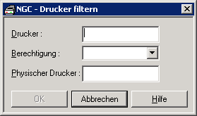 Drucker filtern