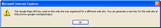 Error message