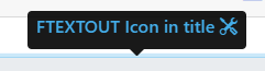 FTEXTOUT Icon in title