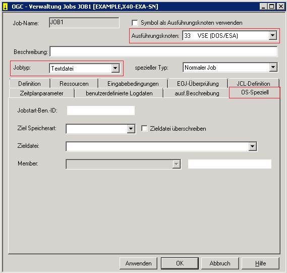 Register OS Speziell - DAT (z/VSE)