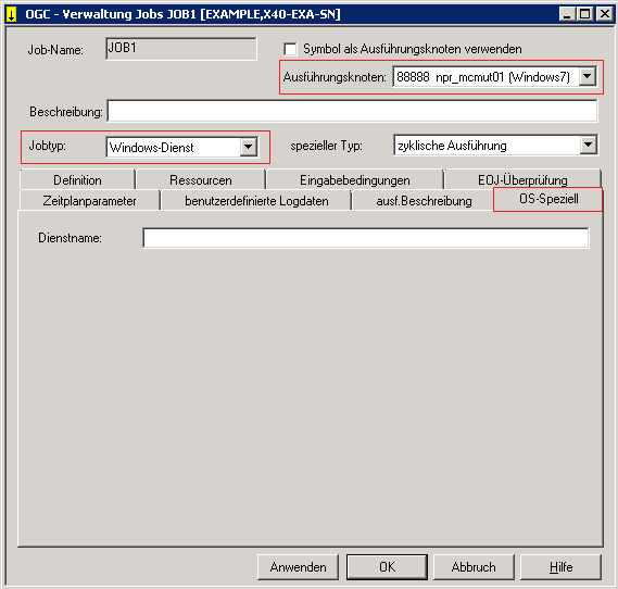 Register OS Speziell - Windows-Dienst