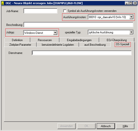 Register OS Speziell - Windows-Dienst