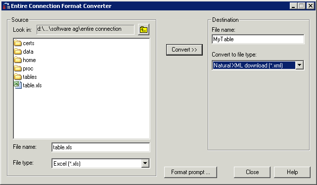 Format Converter Example