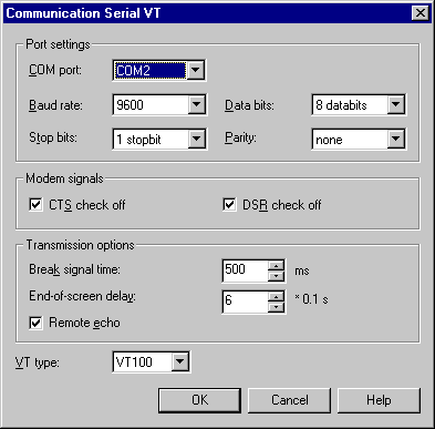 Communication - Serial, VTxxx