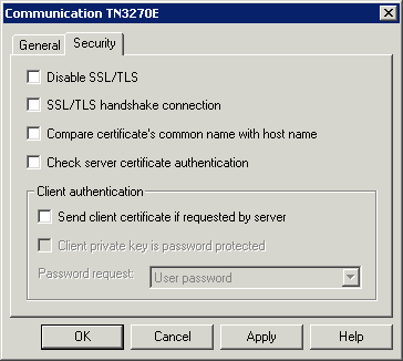 Communication - TN3270(E) for printer sessions - Security