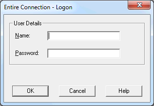 Logon dialog