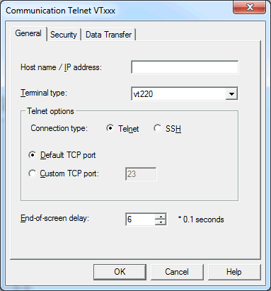 Communication - Telnet Vtxxx - General