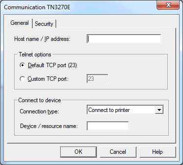 Communication - TN3270(E) for printer sessions - General