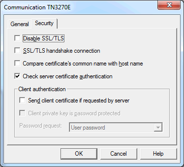 Communication - TN3270(E) for printer sessions - Security