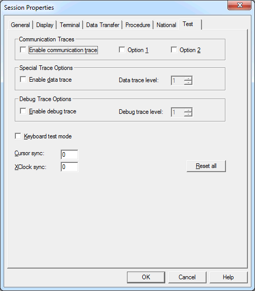 Session Properties - Test