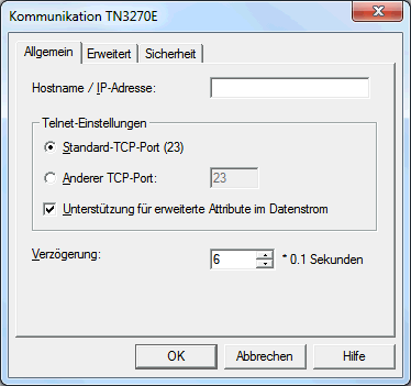 Kommunikation TN3270(E) für Anzeige-Sessions - Allgemein