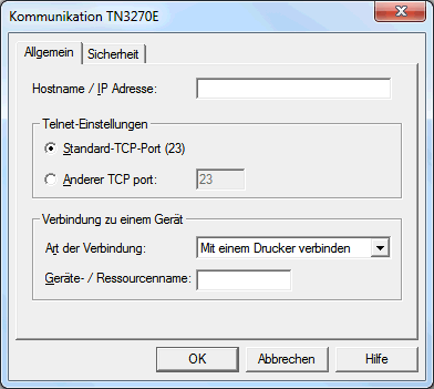 Kommunikation TN3270E für Drucker-Sessions - Allgemein