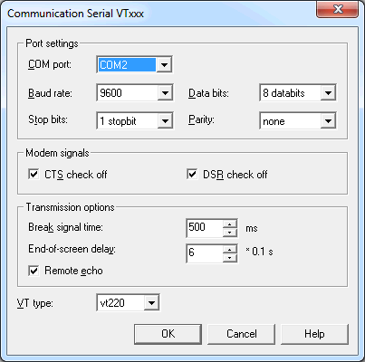 Communication - Serial, VTxxx