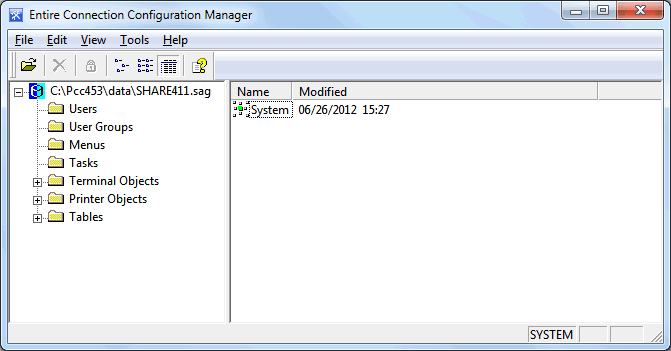 Configuration Manager Window