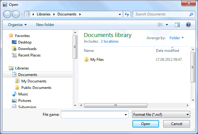 Open Format File