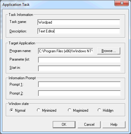 Example of an Application Task