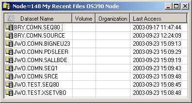 Recent files