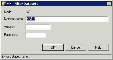 Filter datasets