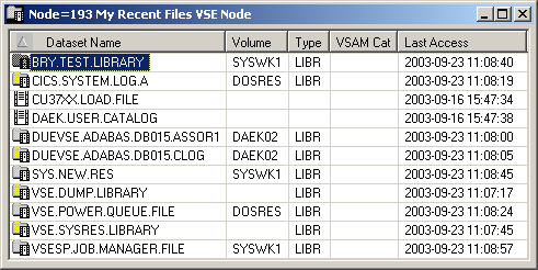 Recent files