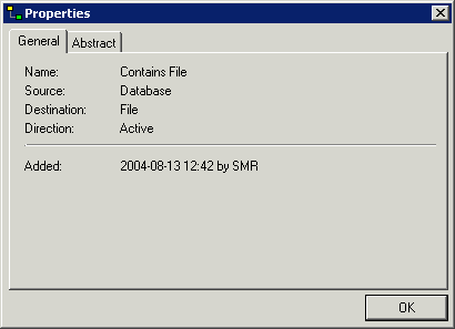 Properties for an association