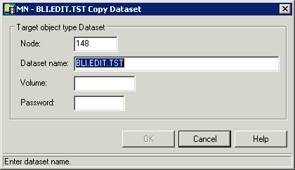 Copy object to dataset