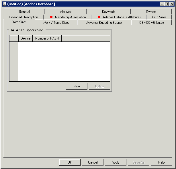 Data sizes